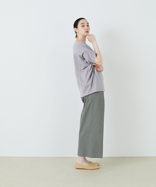 conges payes ADIEU TRISTESSE（コンジェ ペイエ アデュートリステス）の「センタープレスイージーパンツ（その他パンツ・レディース・ネイビー/ブラウン/ライトカーキ・38）」の4枚目の写真
