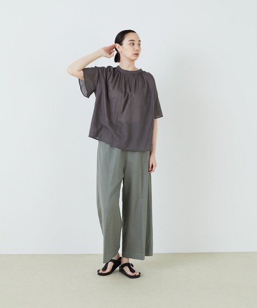 conges payes ADIEU TRISTESSE（コンジェ ペイエ アデュートリステス）の「センタープレスイージーパンツ（その他パンツ・レディース・ネイビー/ブラウン/ライトカーキ・38）」の21枚目の写真