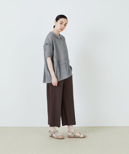 conges payes ADIEU TRISTESSE（コンジェ ペイエ アデュートリステス）の「センタープレスイージーパンツ（その他パンツ・レディース・ネイビー/ブラウン/ライトカーキ・38）」の14枚目の写真