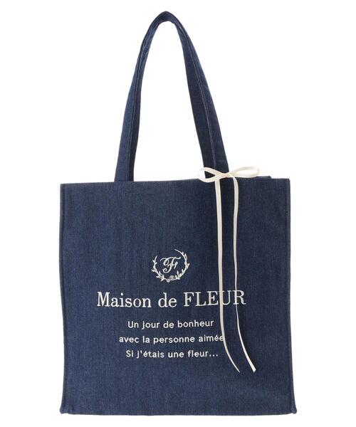 メゾン ド フルール Maison de FLEUR デニムブランドロゴ刺繍