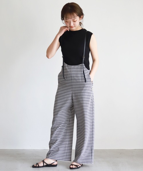 SLOBE IENA（スローブイエナ）の「ワイドフレアサスペンダーパンツ【手洗い可能】◆（その他パンツ・レディース・ブラック系その他/グレー系その他・FREE）」の21枚目の写真