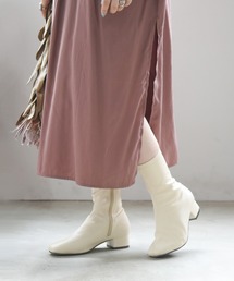 NOFALL | スクエアトゥストレッチミディアムブーツ(ブーツ)