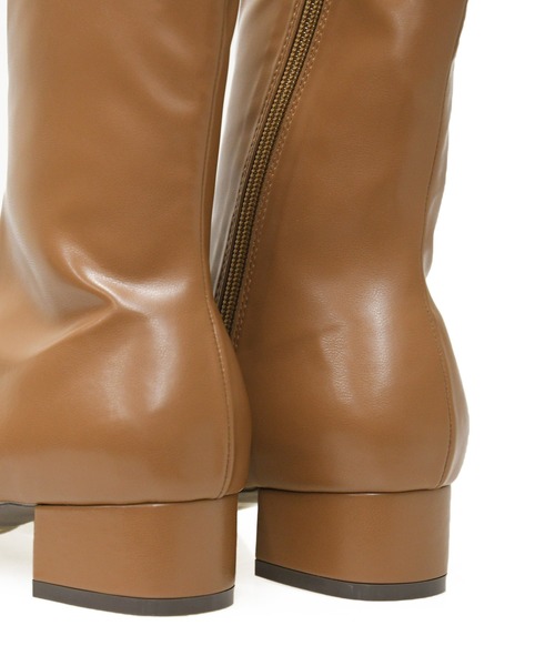 NOFALL(ノーフォール)の「スクエアトゥストレッチミディアムブーツ(ブーツ・レディース・ブラック/アイボリー/モカ/グレー系その他/グリーン系その他/グレイッシュベージュ・LL/3L/SS/S/M/L)」の10枚目の写真