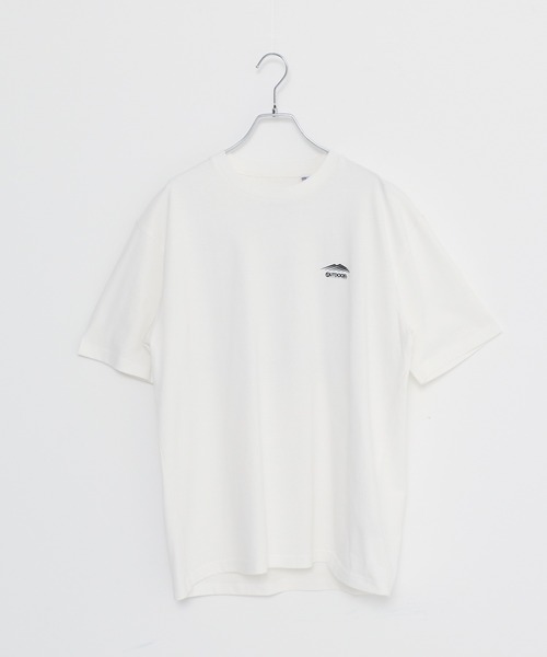 OUTDOOR PRODUCTS APPAREL(アウトドアプロダクツアパレル)の「USAコットン ヘビーウェイトグラフィックバックプリントTシャツ/ワンポイントブランドロゴ(Tシャツ/カットソー・メンズ・ホワイト/ブラック/ベージュ/ネイビー/カーキ/ホワイト系その他・MEDIUM/LARGE/X-LARGE)」の7枚目の写真