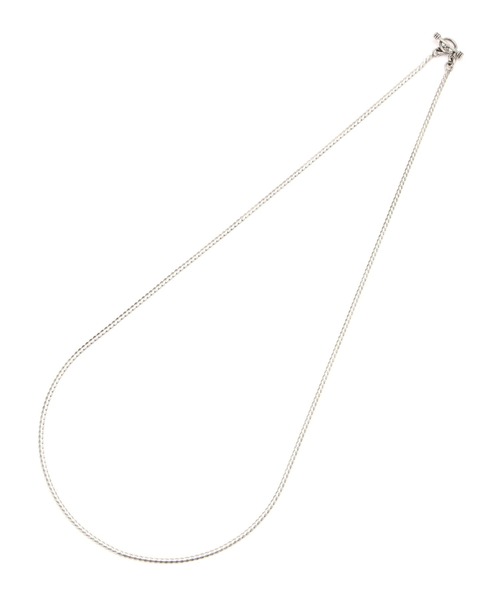 schott（ショット）の「【完全受注生産】△meian/メイアン/STERLING SILVER BABY PYTHONTAIL CHAINNECKLACE/ ベイビー パイソンテール チェーンネックレス man037t（ネックレス・メンズ・シルバー・FREE）」の3枚目の写真