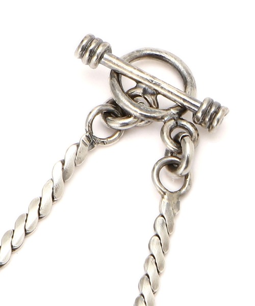 schott（ショット）の「【完全受注生産】△meian/メイアン/STERLING SILVER BABY PYTHONTAIL CHAINNECKLACE/ ベイビー パイソンテール チェーンネックレス man037t（ネックレス・メンズ・シルバー・FREE）」の4枚目の写真