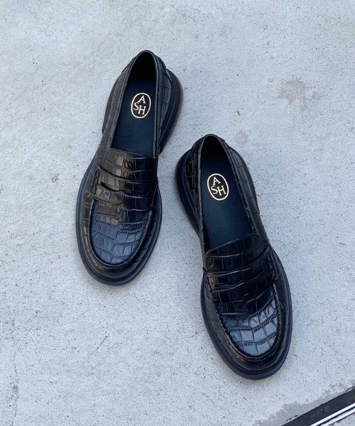 ASH（アッシュ）の「WEB限定【REX】BLクロコ レザーローファー（ローファー・レディース・ブラック・38/39/35/36/37）」の8枚目の写真