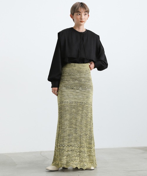 select MOCA(セレクトモカ)の「2021 AW スタンドネックケープカラーブラウス(シャツ/ブラウス・レディース・ホワイト/ブラック/ブルーグレー・FREE)」の13枚目の写真