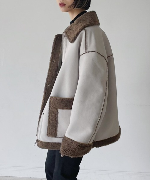 PAGEBOY - フェイクレザーB-3ブルゾン PAGEBOY（ページボーイ）の「フェイクレザーB-3ブルゾン