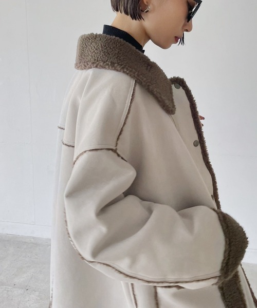 PAGEBOY（ページボーイ）の「フェイクレザーB-3ブルゾン（ブルゾン・レディース・ブラック/ブラウン系その他/グレイッシュベージュ・FREE）」の16枚目の写真