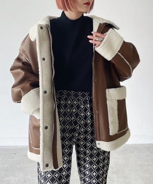 PAGEBOY（ページボーイ）の「フェイクレザーB-3ブルゾン