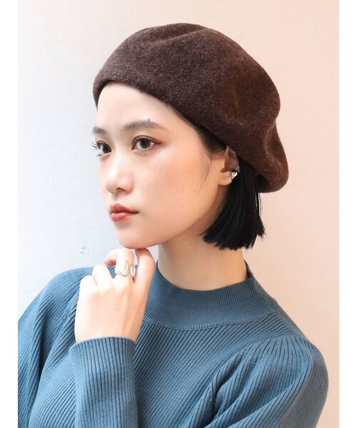 MURUA（ムルーア）の「フェルトバスクベレー（ハット・レディース・ブラック/ブラウン・FREE）」の4枚目の写真