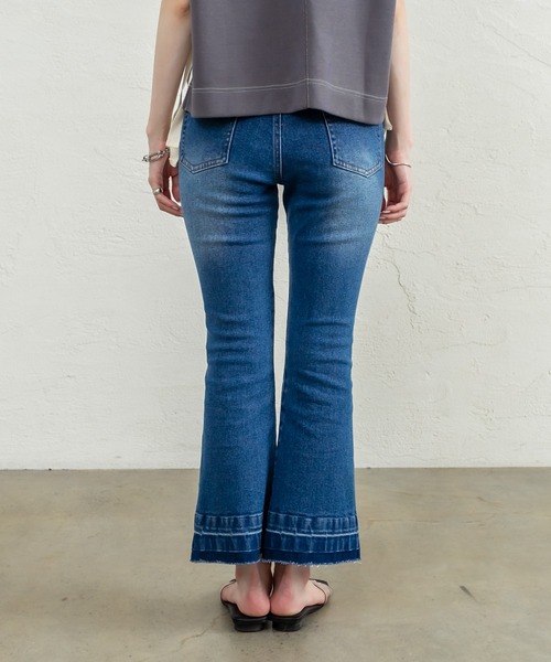 mystic（ミスティック）の「ビューティフレアデニムパンツ（デニムパンツ・レディース・ブラック/ブルー/グレー・1/2）」の12枚目の写真