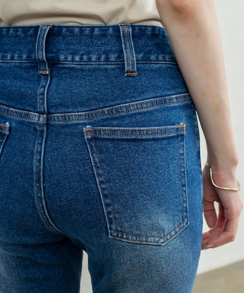 mystic（ミスティック）の「ビューティフレアデニムパンツ（デニムパンツ・レディース・ブラック/ブルー/グレー・1/2）」の14枚目の写真