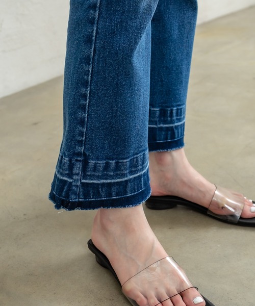 mystic（ミスティック）の「ビューティフレアデニムパンツ（デニムパンツ・レディース・ブラック/ブルー/グレー・1/2）」の16枚目の写真