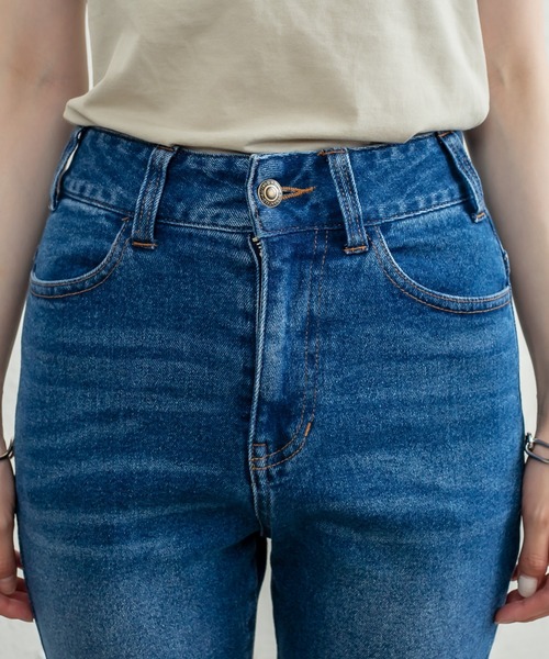 mystic（ミスティック）の「ビューティフレアデニムパンツ（デニムパンツ・レディース・ブラック/ブルー/グレー・1/2）」の13枚目の写真