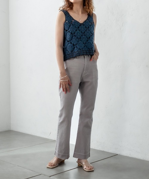 mystic（ミスティック）の「ビューティフレアデニムパンツ（デニムパンツ・レディース・ブラック/ブルー/グレー・1/2）」の22枚目の写真