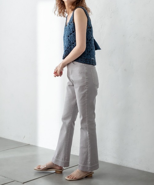 mystic（ミスティック）の「ビューティフレアデニムパンツ（デニムパンツ・レディース・ブラック/ブルー/グレー・1/2）」の20枚目の写真