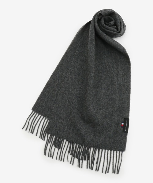 TOMMY HILFIGER（トミーヒルフィガー）の「ロゴウールマフラー（ストール/ショール・メンズ・ネイビー/グレー・FREE）」の8枚目の写真