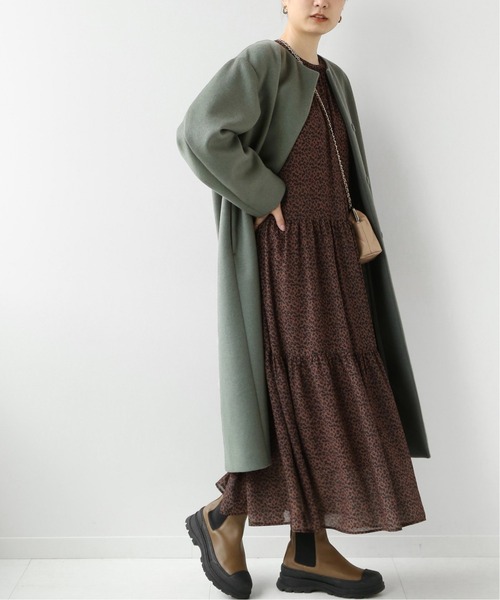 JOURNAL STANDARD relume（ジャーナルスタンダード　レリューム）の「《別注》LANA WOOL 140クルーネックコート◆（ノーカラーコート・レディース・ベージュ/ブラック/グリーン・42/34/38/36/40）」の17枚目の写真