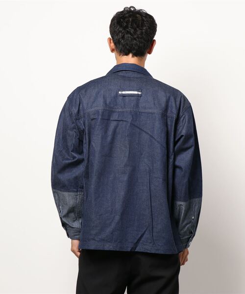 BROOKLYN OVERALL（ブルックリンオーバーオール）の「袖切り替え デニムカバーオール（ブルゾン・メンズ・ネイビー/その他1・MEDIUM/LARGE）」の3枚目の写真
