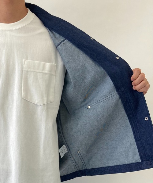 BROOKLYN OVERALL（ブルックリンオーバーオール）の「袖切り替え デニムカバーオール（ブルゾン・メンズ・ネイビー/その他1・MEDIUM/LARGE）」の7枚目の写真