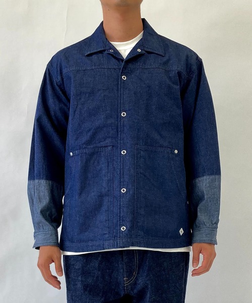 BROOKLYN OVERALL（ブルックリンオーバーオール）の「袖切り替え デニムカバーオール（ブルゾン・メンズ・ネイビー/その他1・MEDIUM/LARGE）」の8枚目の写真