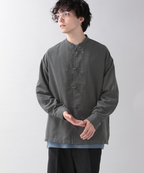 RAGEBLUE(レイジブルー)の「スウェードタッチ/チャイナシャツ/203121(シャツ/ブラウス・メンズ・パープル/ダークグレー・FREE)」の13枚目の写真