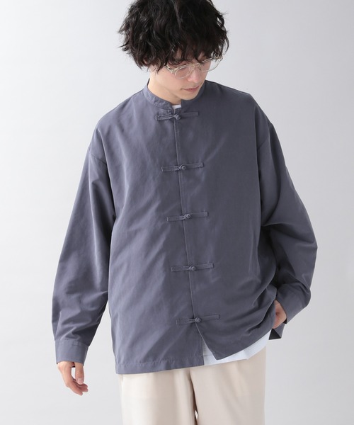 RAGEBLUE(レイジブルー)の「スウェードタッチ/チャイナシャツ/203121(シャツ/ブラウス・メンズ・パープル/ダークグレー・FREE)」の11枚目の写真