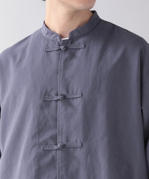 RAGEBLUE(レイジブルー)の「スウェードタッチ/チャイナシャツ/203121(シャツ/ブラウス・メンズ・パープル/ダークグレー・FREE)」の5枚目の写真