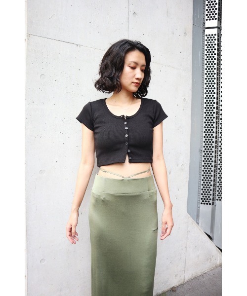 FIG&VIPER（フィグアンドバイパー）の「ウエストデザインロングSK（スカート・レディース・ベージュ/ブラック/カーキ・FREE）」の12枚目の写真
