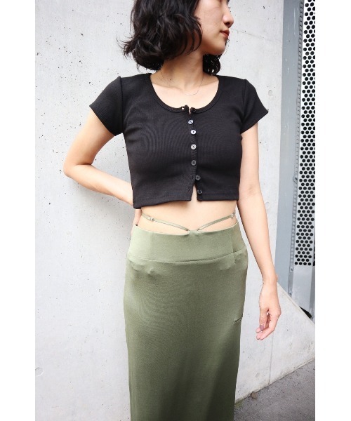 FIG&VIPER（フィグアンドバイパー）の「ウエストデザインロングSK（スカート・レディース・ベージュ/ブラック/カーキ・FREE）」の5枚目の写真