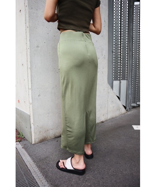 FIG&VIPER（フィグアンドバイパー）の「ウエストデザインロングSK（スカート・レディース・ベージュ/ブラック/カーキ・FREE）」の9枚目の写真