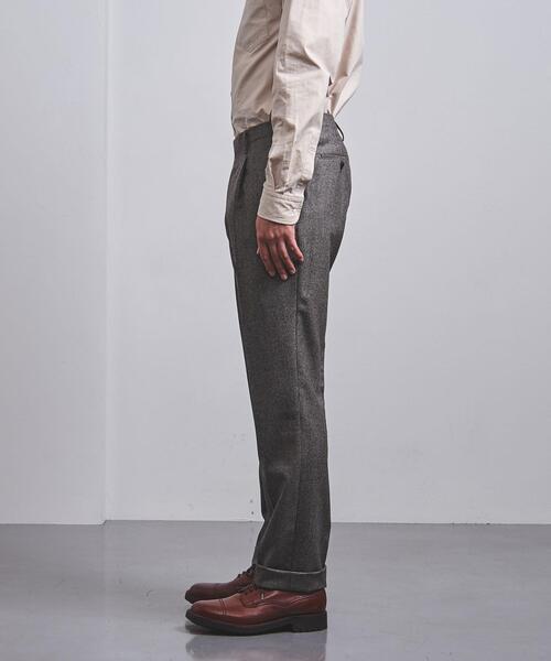 District（ディストリクト）の「＜District (ディストリクト) ＞ ハウンドトゥース 1プリーツ パンツ（スラックス・メンズ・ブラウン・44/46/48/50/42）」の2枚目の写真