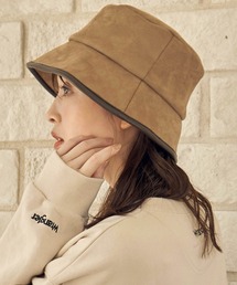 スエードパイピングバケットハット