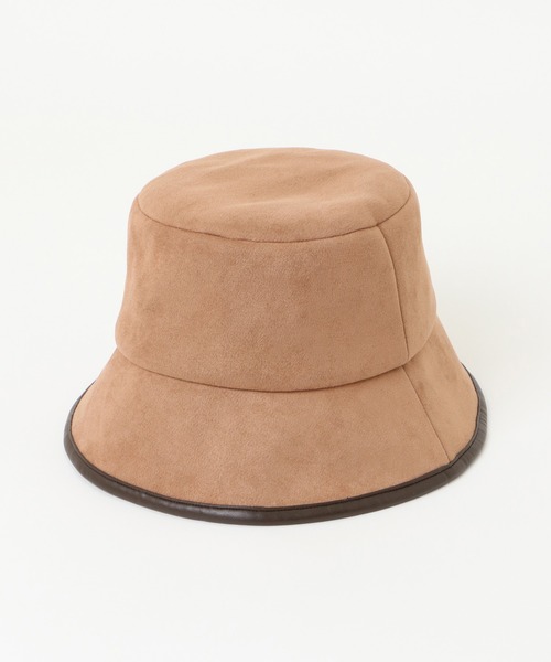 ikka（イッカ）の「スエードパイピングバケットハット（ハット・レディース・ブラック/ベージュ/ピンク・FREE）」の6枚目の写真