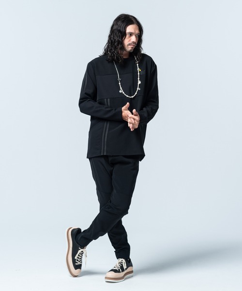 glamb(グラム)の「Patchwork Pullover Jersey / パッチワークプルオーバージャージ(ジャージ・メンズ・ネイビー/ブラック・S/M/L)」の10枚目の写真