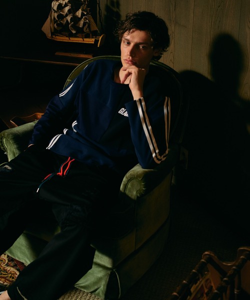 glamb(グラム)の「Patchwork Pullover Jersey / パッチワークプルオーバージャージ(ジャージ・メンズ・ネイビー/ブラック・S/M/L)」の5枚目の写真