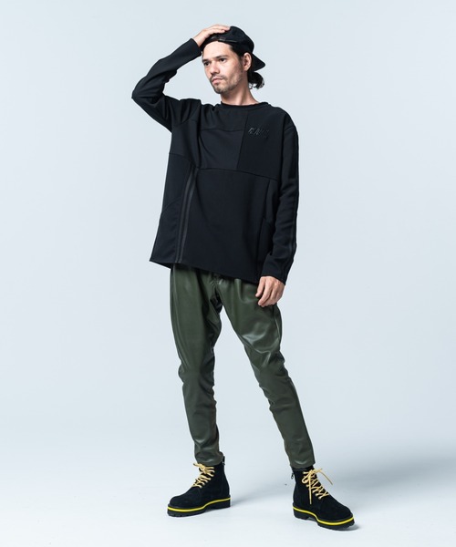 glamb(グラム)の「Patchwork Pullover Jersey / パッチワークプルオーバージャージ(ジャージ・メンズ・ネイビー/ブラック・S/M/L)」の13枚目の写真