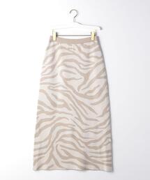 EMMEL REFINES | ＜EMMEL REFINES（エメル リファインズ）＞EM ゼブラジャカード ニットスカート(スカート)