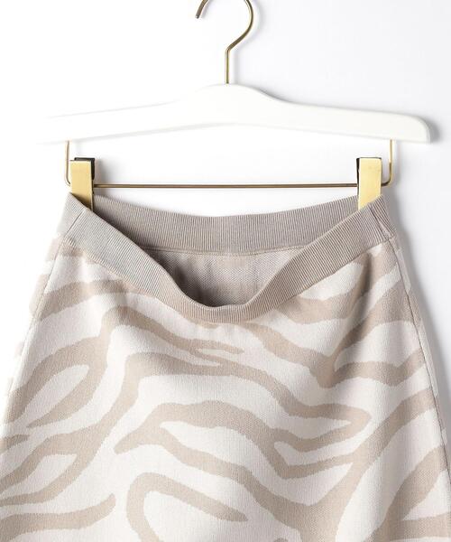 EMMEL REFINES（エメルリファインズ）の「＜EMMEL REFINES（エメル リファインズ）＞EM ゼブラジャカード ニットスカート（スカート・レディース・ブラック/ベージュ・M/S）」の9枚目の写真