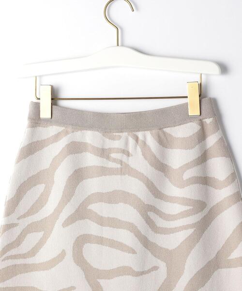 EMMEL REFINES（エメルリファインズ）の「＜EMMEL REFINES（エメル リファインズ）＞EM ゼブラジャカード ニットスカート（スカート・レディース・ブラック/ベージュ・M/S）」の7枚目の写真