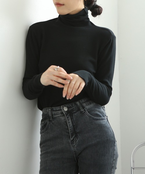 MAISON DE THERESE(メゾン ド テレーズ)の「タートルネック ニットトップス(ニット/セーター・レディース・グレー/ラベンダー/ピンク/キャメル/ホワイト/アイボリー/ブラック/ライトピンク/ベージュ・MEDIUM)」の14枚目の写真