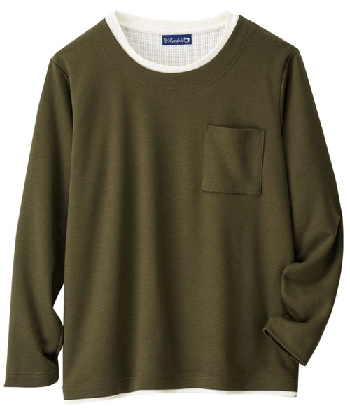 SPENDY'S Store（スペンディーズストア）の「フェイクレイヤードスウェット（スウェット・メンズ・グレー/ネイビー/カーキ・M/LL/L）」の3枚目の写真