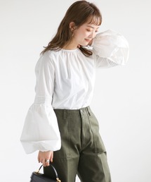 SLOBE IENA | 【CLANE/クラネ】SHIRRING PUFF SLEEVE ブラウス【手洗い可】◆(シャツ/ブラウス)