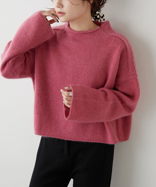 PUAL CE CIN（ピュアルセシン）の「ホワイトヤク プルオーバー（ニット/セーター・レディース・アイボリー/ベージュ/ミント/ピンク/ライトピンク・FREE）」の4枚目の写真