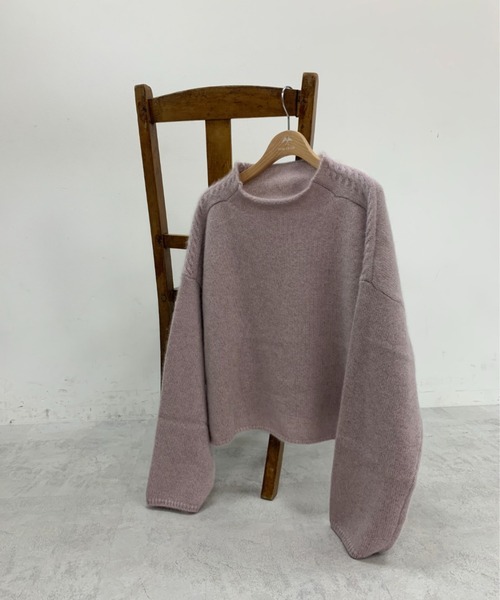 PUAL CE CIN（ピュアルセシン）の「ホワイトヤク プルオーバー（ニット/セーター・レディース・アイボリー/ベージュ/ミント/ピンク/ライトピンク・FREE）」の6枚目の写真