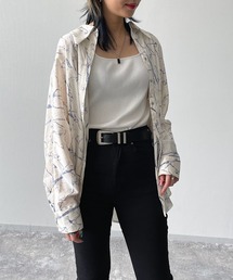 PAGEBOY | ラインモアレBIGシャツ(シャツ/ブラウス)