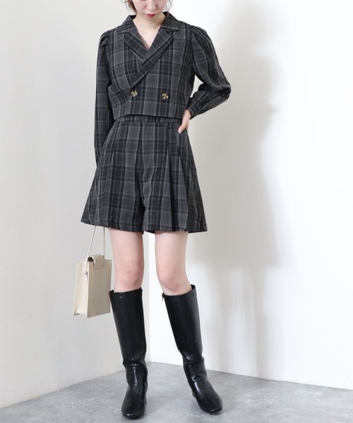 archives(アルシーヴ)の「【setupにも】チェックショートパンツ(その他パンツ・レディース・グレー/ブラック/ブラウン・MEDIUM)」の4枚目の写真