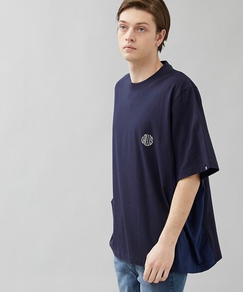 VALLIS by FACTOTUM(ヴァリスバイファクトタム)の「【VALLIS by FACTOTUM】別注サイドカットリメイクビッグTee(Tシャツ/カットソー・メンズ・ネイビー・SMALL)」の2枚目の写真